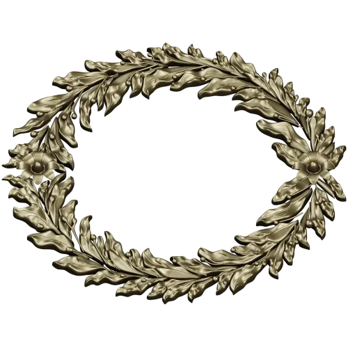 Laurel Wreath Relief - detailed 3D STL model for CNC