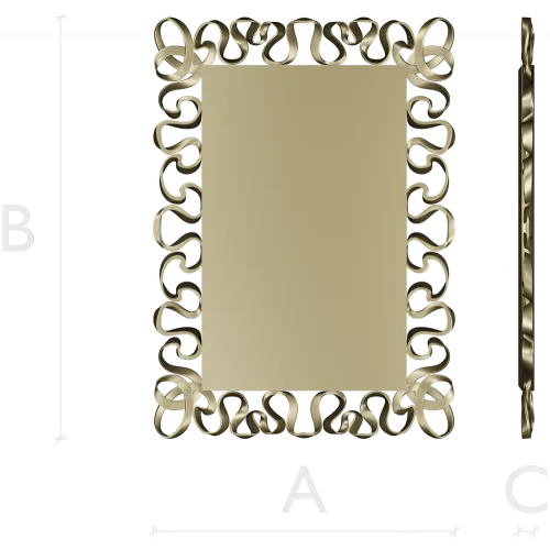Ribbon Lace Frame - STL 3D model for CNC milling