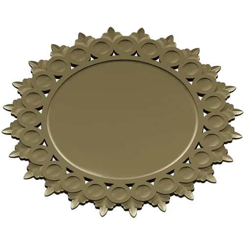 Sunburst Round Frame STL for CNC