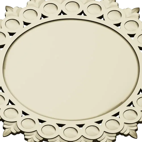 Sunburst Round Frame STL for CNC