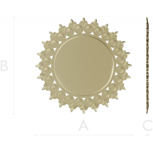 Sunburst Round Frame STL for CNC
