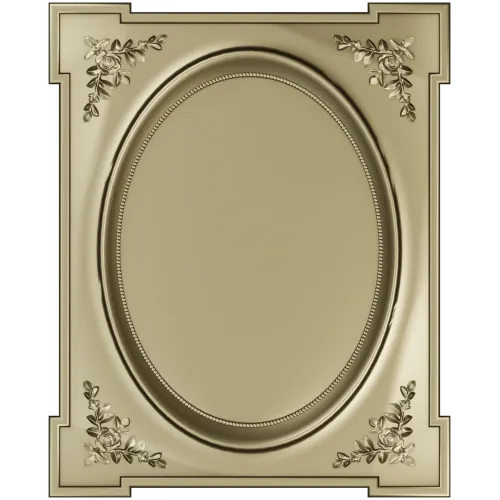 Ornamental Oval Cartouche STL for CNC