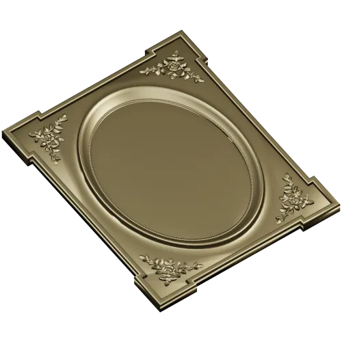 Ornamental Oval Cartouche STL for CNC