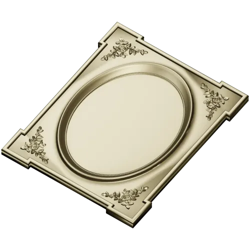 Ornamental Oval Cartouche STL for CNC