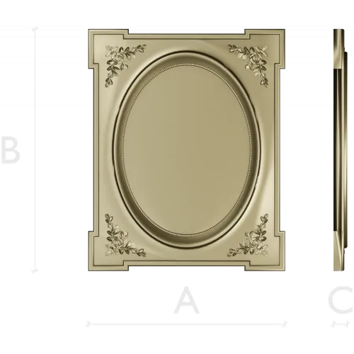 Ornamental Oval Cartouche STL for CNC