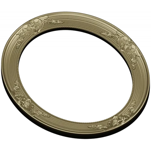 Fleuron Oval Frame STL for CNC