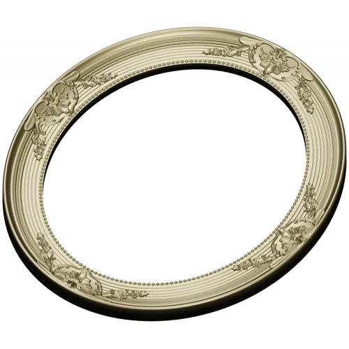 Fleuron Oval Frame STL for CNC