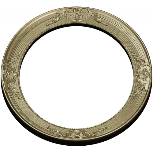 Fleuron Oval Frame STL for CNC