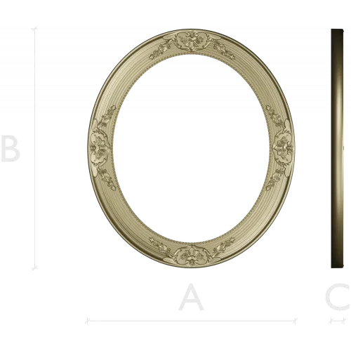 Fleuron Oval Frame STL for CNC