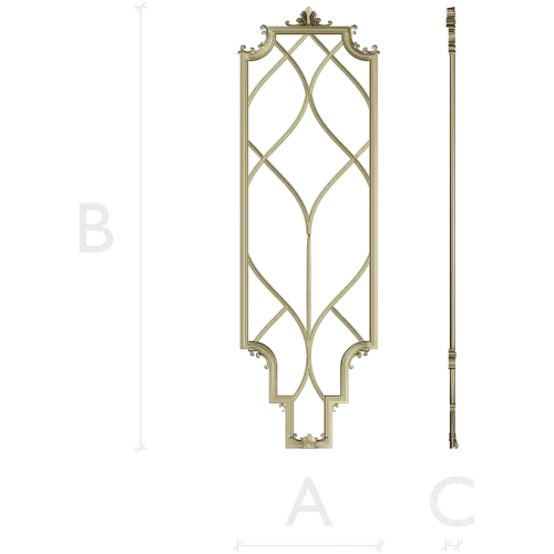 Elysian Lattice Vertical Panel - STL 3D model for CNC
