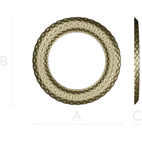 Braided Ring Frame - STL 3D model for CNC milling