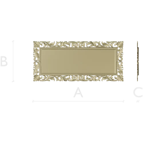 Acanthus Royale Plaque - STL 3D model for CNC milling