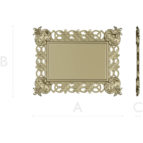 Ornate Interlace Frame STL for CNC Milling