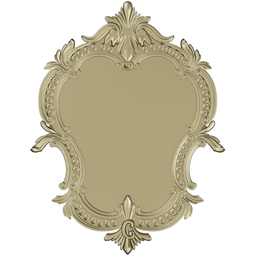 Рокайльный картуш - резная рамка STL для фрезера