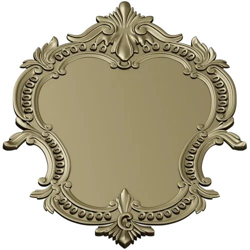 Рокайльный картуш - резная рамка STL для фрезера