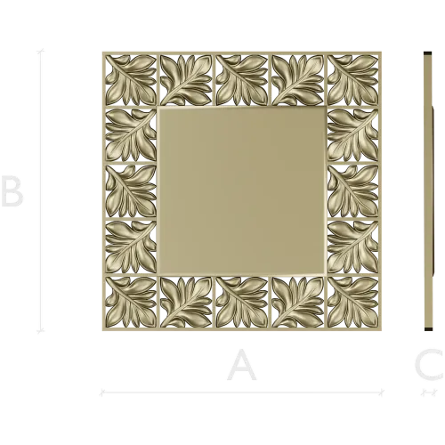 Ornate Acanthus Frame STL for CNC Milling