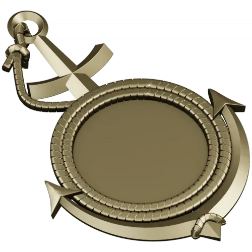 Anchor Medallion - STL 3D Model for CNC