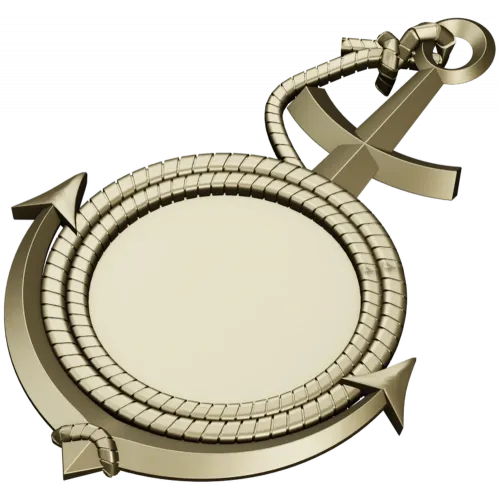Anchor Medallion - STL 3D Model for CNC