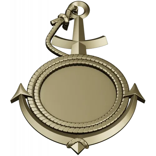 Anchor Medallion - STL 3D Model for CNC