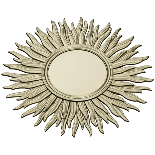 Sunburst Rosette STL for CNC