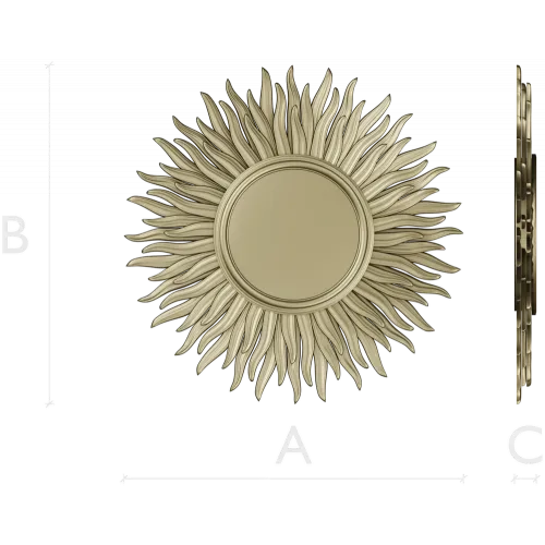 Sunburst Rosette STL for CNC