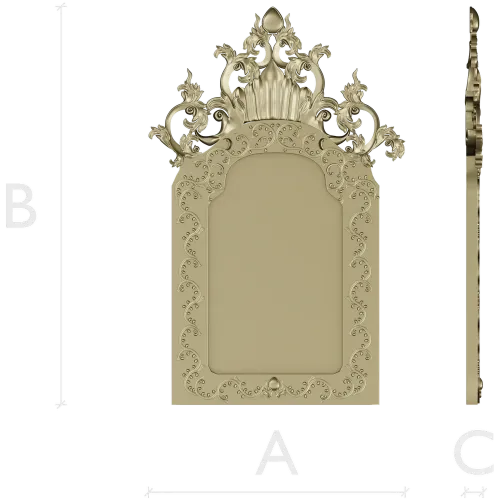Рокайльная резная рама для ЧПУ (STL)