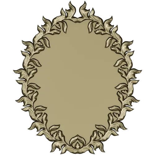 Oval Laurel Frame STL for CNC Router