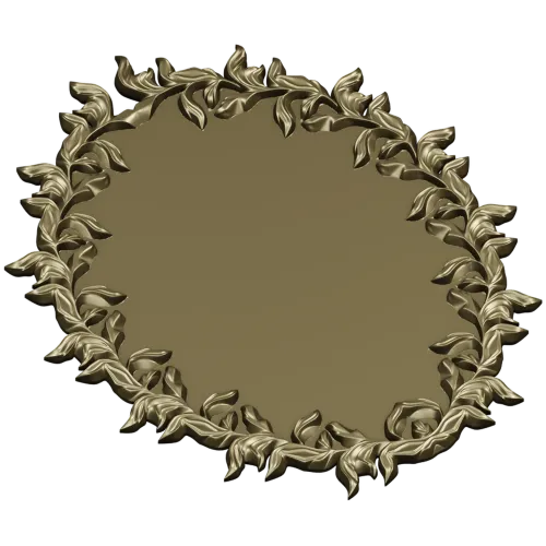 Oval Laurel Frame STL for CNC Router