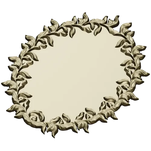 Oval Laurel Frame STL for CNC Router