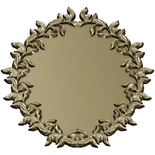 Oval Laurel Frame STL for CNC Router