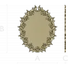 Oval Laurel Frame STL for CNC Router