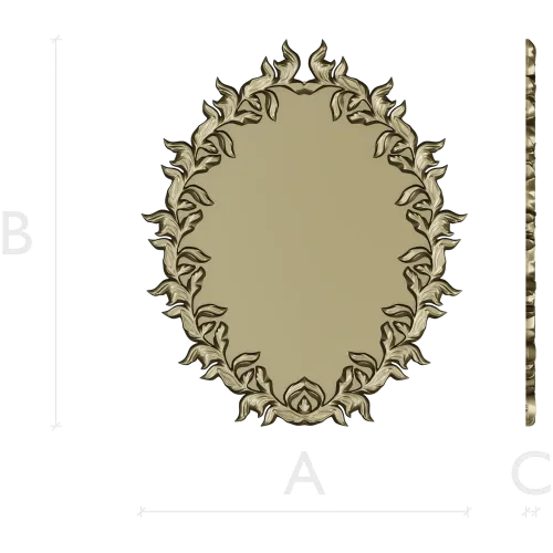 Oval Laurel Frame STL for CNC Router