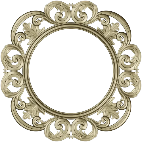 Ornate Rococo Round-in-Square Frame STL for CNC