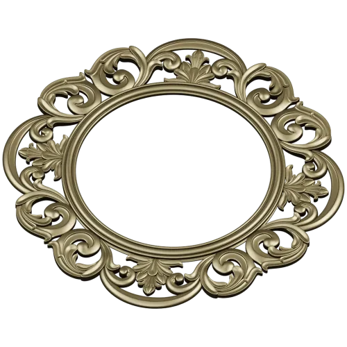 Ornate Rococo Round-in-Square Frame STL for CNC