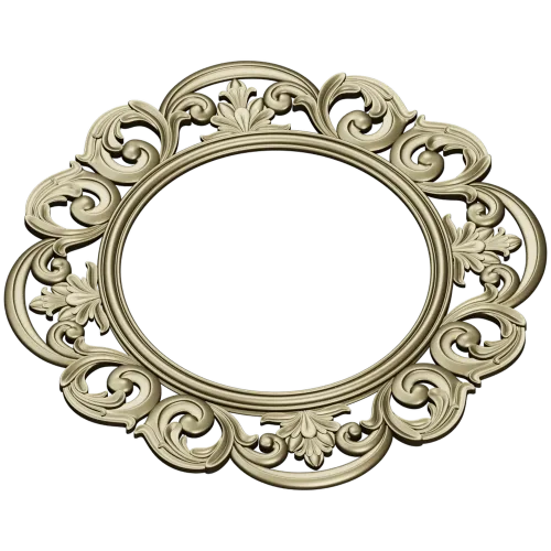 Ornate Rococo Round-in-Square Frame STL for CNC