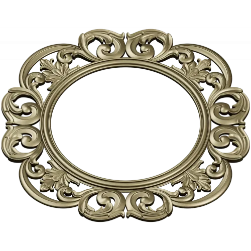 Ornate Rococo Round-in-Square Frame STL for CNC