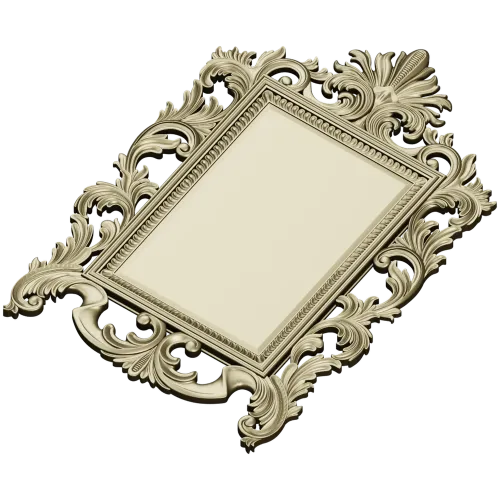 Baroque Acanthus Frame STL for CNC