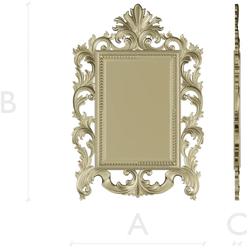 Baroque Acanthus Frame STL for CNC