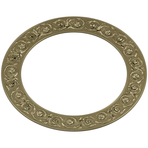 Декоративная круглая рамка с розетками - STL модель для ЧПУ