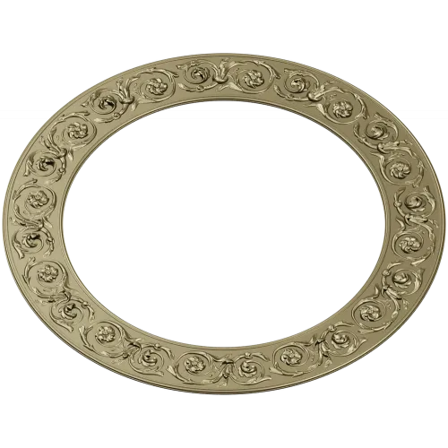 Декоративная круглая рамка с розетками - STL модель для ЧПУ