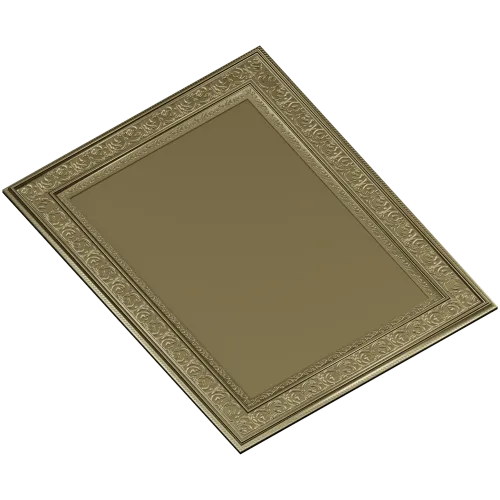 Ornate Rectangular Frame - STL 3D model for CNC milling