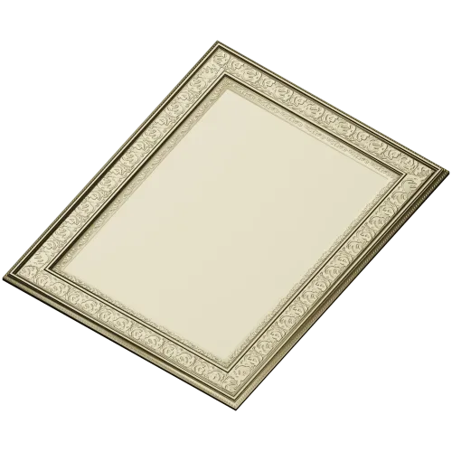 Ornate Rectangular Frame - STL 3D model for CNC milling