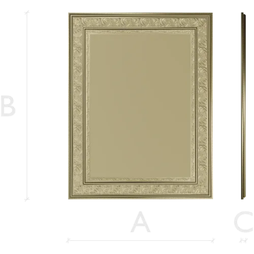 Ornate Rectangular Frame - STL 3D model for CNC milling