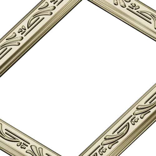 Резная прямоугольная рамка с растительным орнаментом - STL для ЧПУ