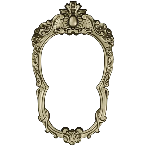Ornate Oval Frame STL for CNC
