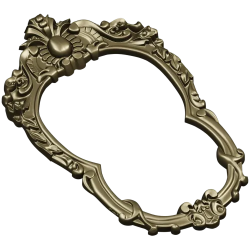 Ornate Oval Frame STL for CNC