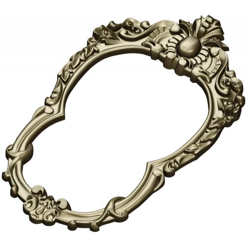 Ornate Oval Frame STL for CNC