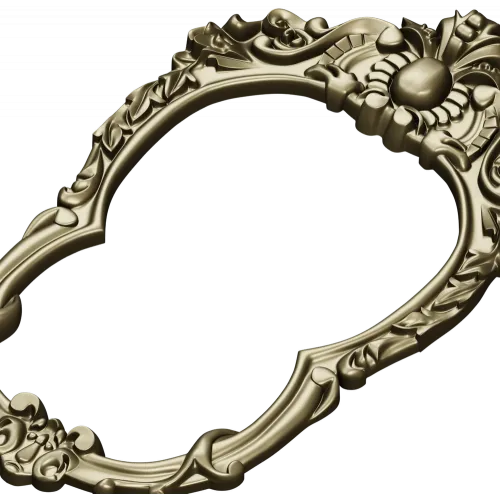 Ornate Oval Frame STL for CNC
