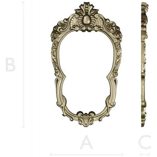 Ornate Oval Frame STL for CNC