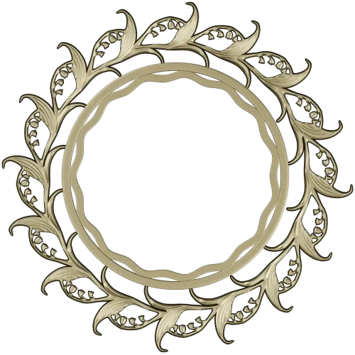 Ornamental Acanthus Round Frame - STL 3D Model for CNC